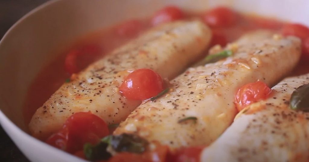 steamed tilapia with tomato artichoke sauce recipe