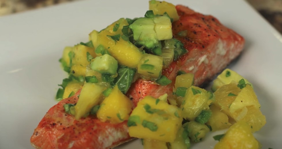 grilled citrus salmon with pineapple salsa recipe