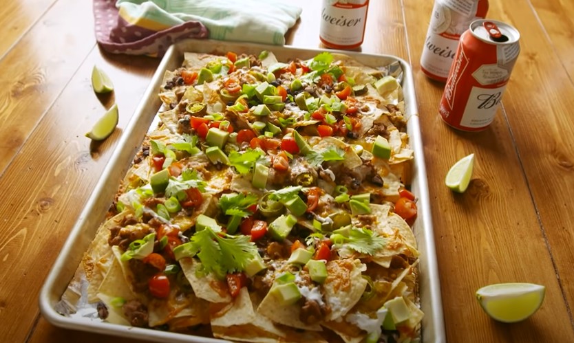 chicken nachos with refried beans recipe