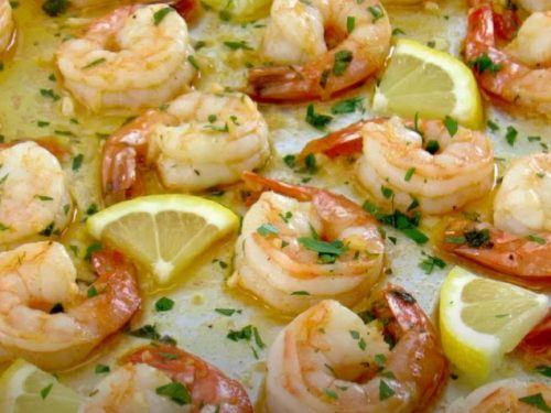 sheet pan garlic butter shrimp recipe