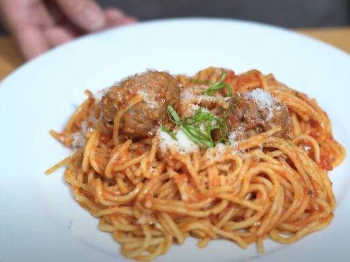 spaghetti and meatballs in the instant pot® recipe