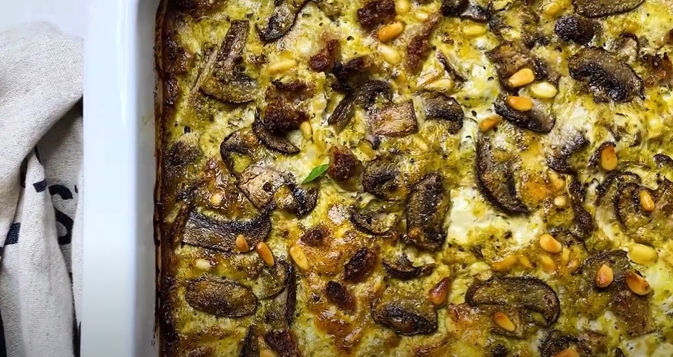 breakfast strata with sausage and mushrooms recipe