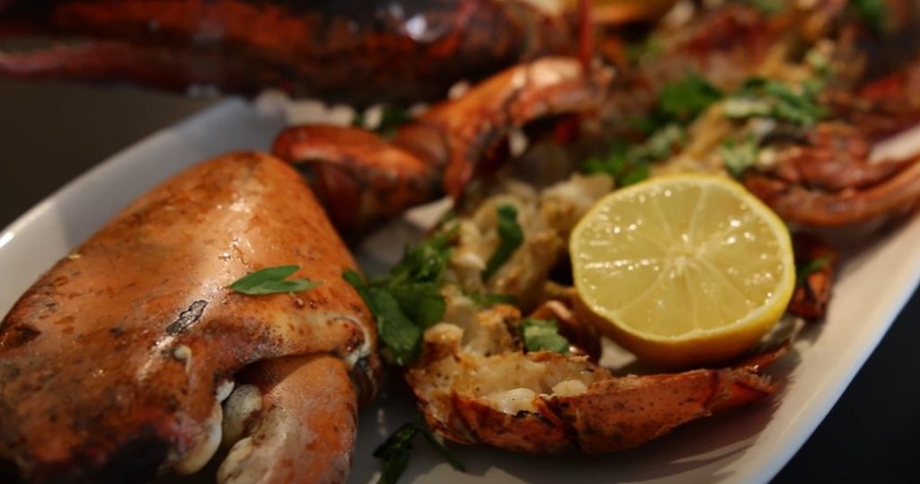 grilled lobster with charred chili sauce recipe