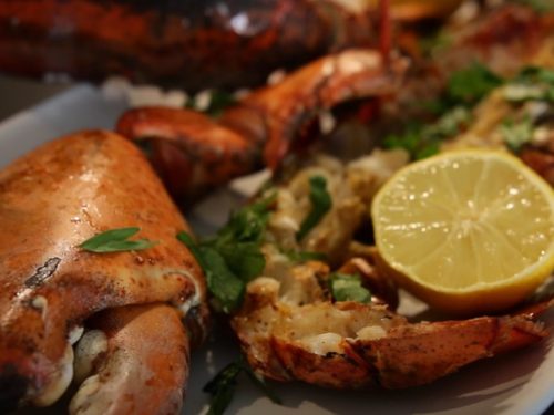 grilled lobster with charred chili sauce recipe