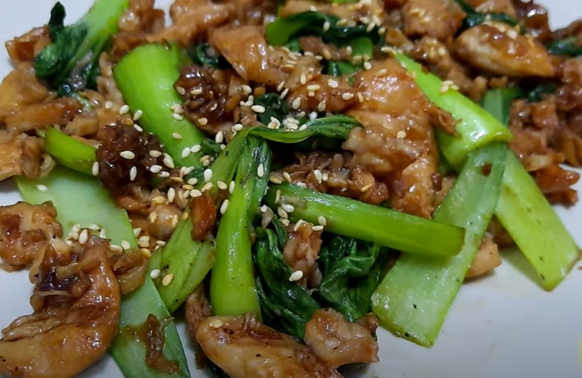 skillet chicken with baby bok choy recipe