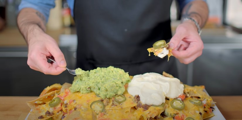 blue corn nachos with homemade guacamole recipe