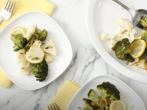 simple roasted broccoli and cauliflower recipe