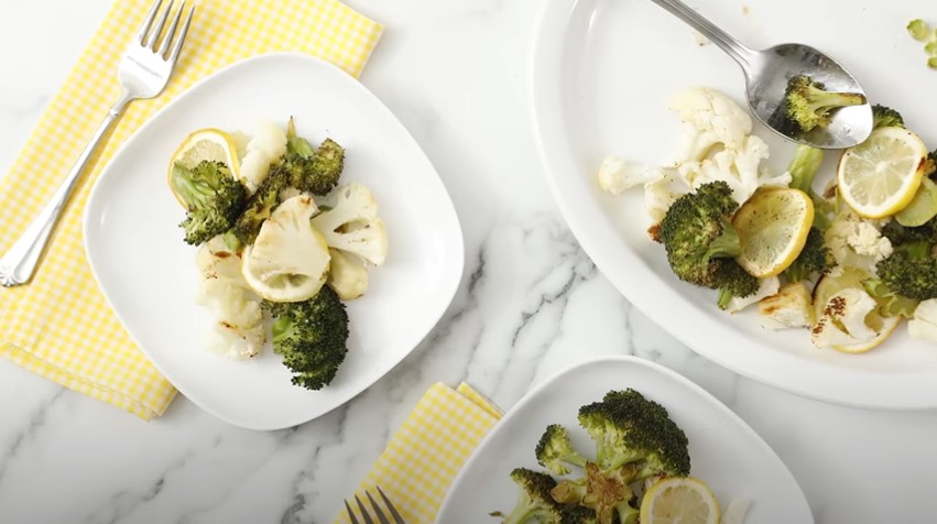 simple roasted broccoli and cauliflower recipe