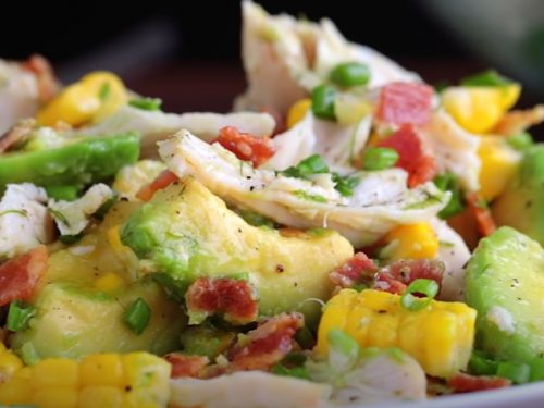 avocado and grilled chicken chopped salad with skinny chipotle-lime ranch recipe