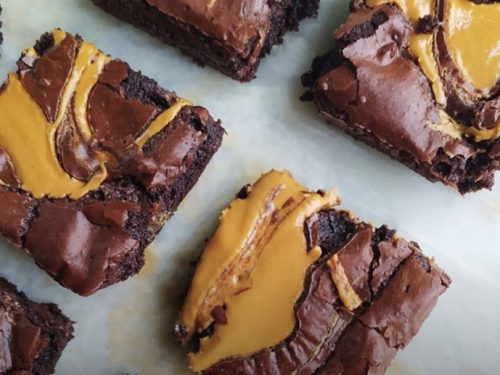 fudge brownies with peanut butter chips recipe