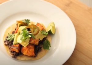 sweet potato and black bean tostadas recipe