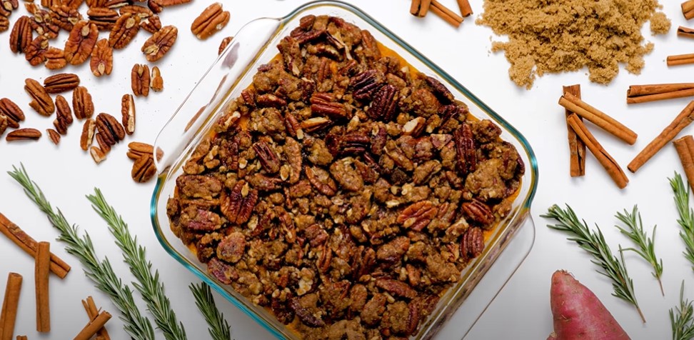 sweet potato casserole with pecan crumble recipe