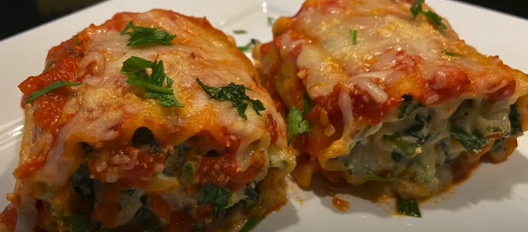 mushroom kale lasagna rolls recipe