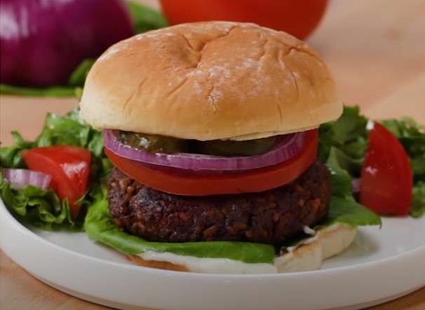 homemade vegan burger with vegan aioli recipe