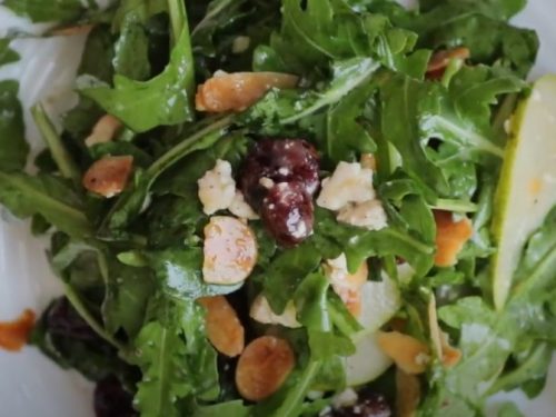 tenderloin, cranberry and pear salad with honey mustard dressing recipe