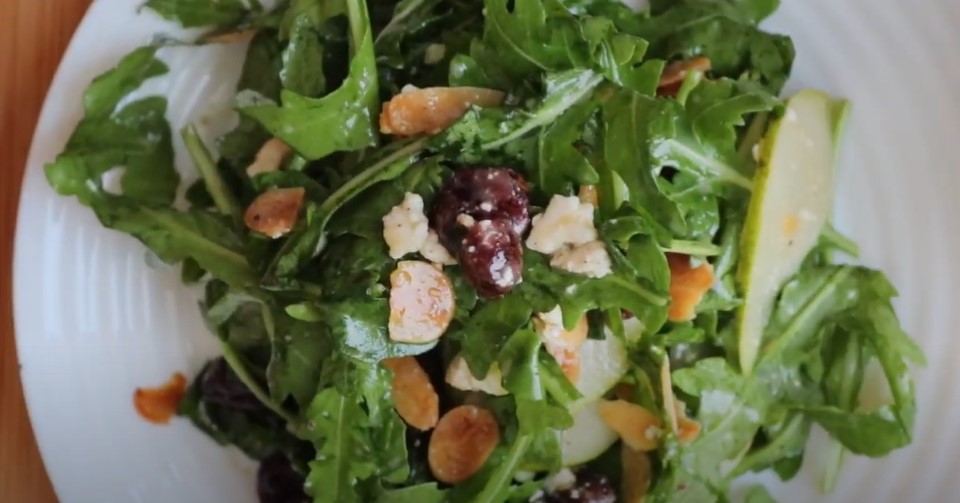 tenderloin, cranberry and pear salad with honey mustard dressing recipe
