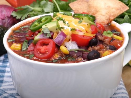 mouthwatering slow cooker taco soup recipe