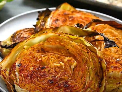 crispy roasted cabbage steaks recipe