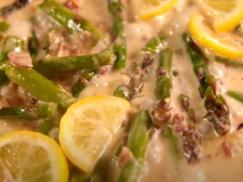 lemon garlic chicken asparagus pasta recipe