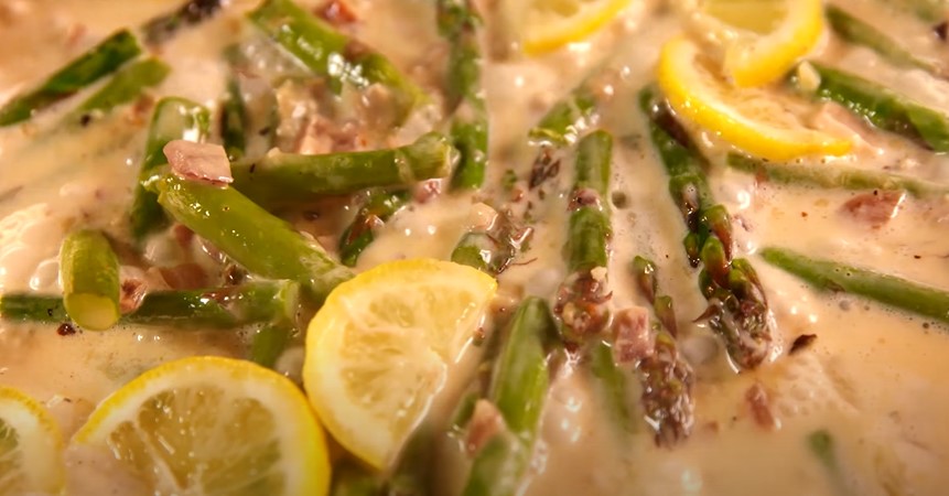 lemon garlic chicken asparagus pasta recipe