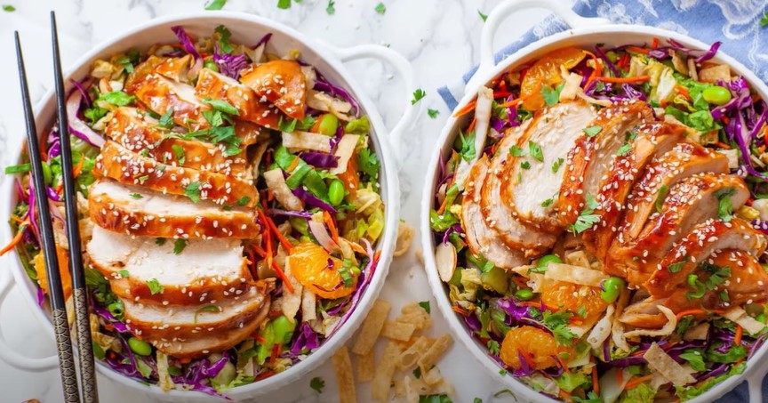 grilled ginger-sesame chicken chopped salad recipe