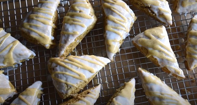 pumpkin scones with spiced pumpkin glaze recipe