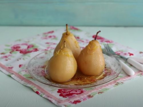 cider poached pears recipe