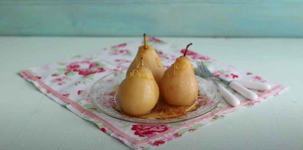 cider poached pears recipe