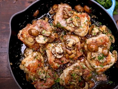 baked chicken with mushrooms recipe