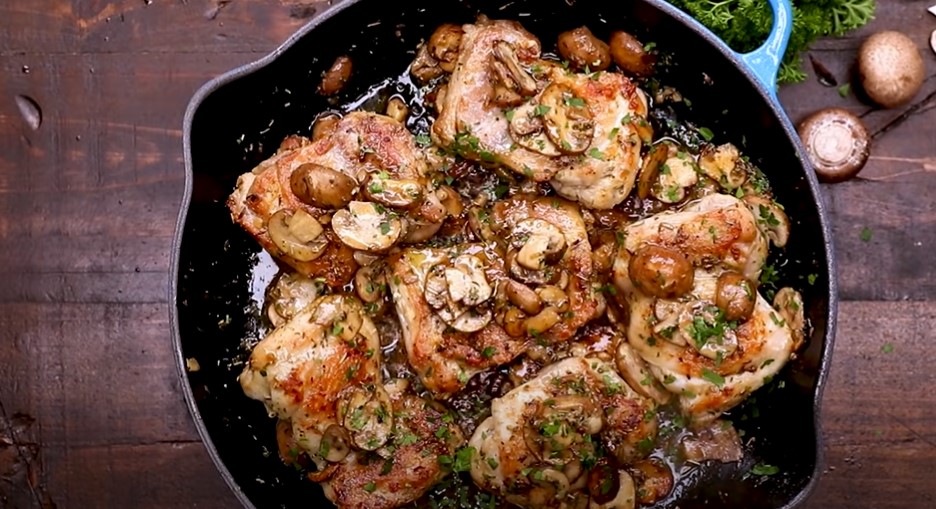baked chicken with mushrooms recipe
