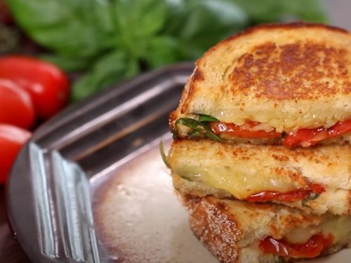 grilled cheese sandwiches with sun-dried tomato pesto recipe