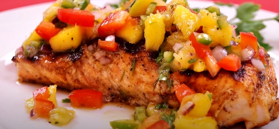 grilled salmon with peach salsa recipe