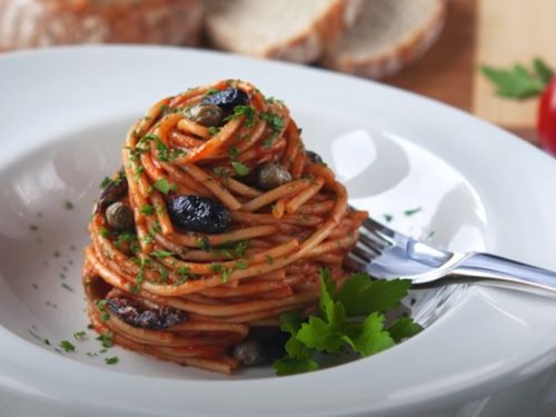 vegan spaghetti alla puttanesca recipe