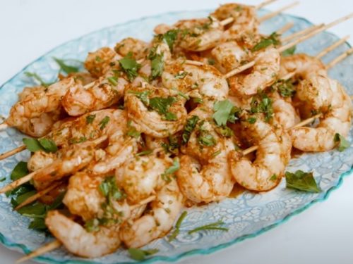 grilled shrimp scampi skewers recipe