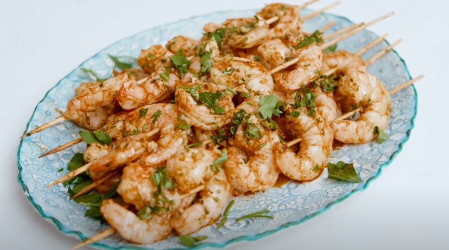 grilled shrimp scampi skewers recipe