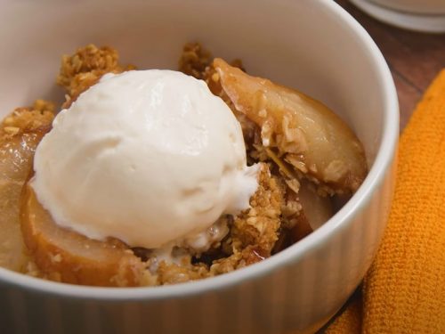 baked pear crumble recipe