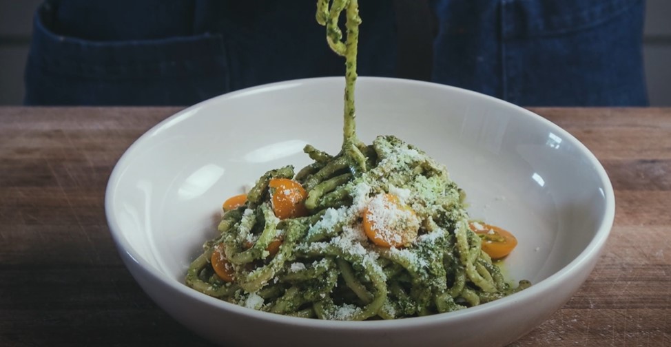 walnut pesto spaghetti recipe