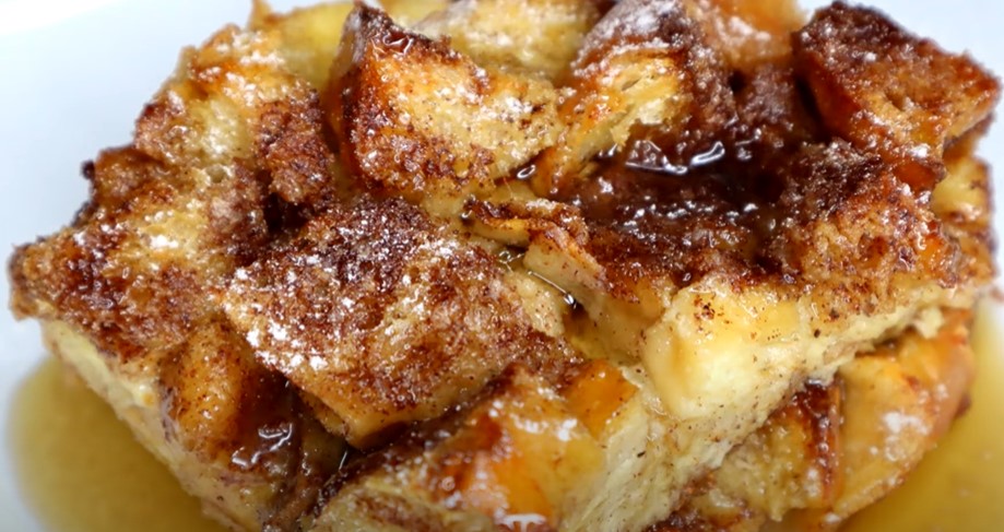 boozy caramel french toast casserole recipe