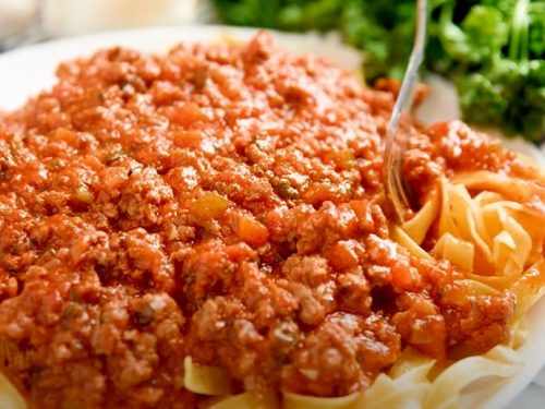 spaghetti with meat sauce recipe