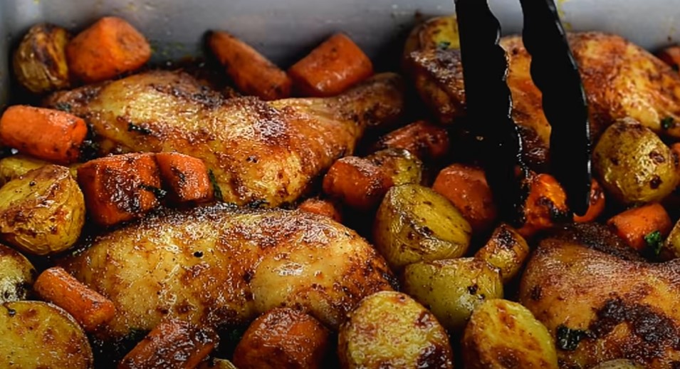 roast turkey breast and potatoes with lemon-soy jus recipe