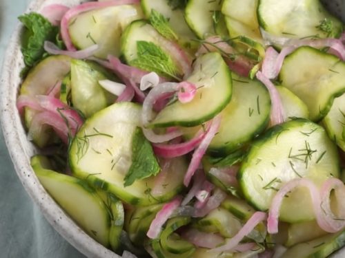 cucumber onion salad recipe