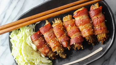 bacon wrapped enoki recipe