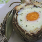 baked artichokes with eggs recipe