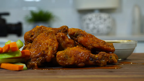 baked buffalo wings with blue cheese dip recipe