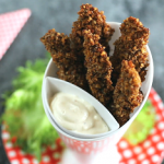 baked pecan crusted chicken fingers recipe
