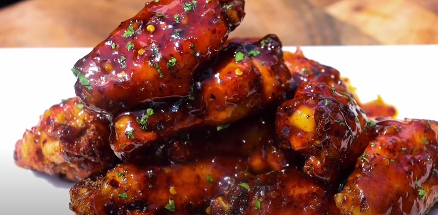 Baked Sticky Honey Garlic Buffalo Wings Recipe