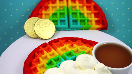 belgian rainbow waffles recipe