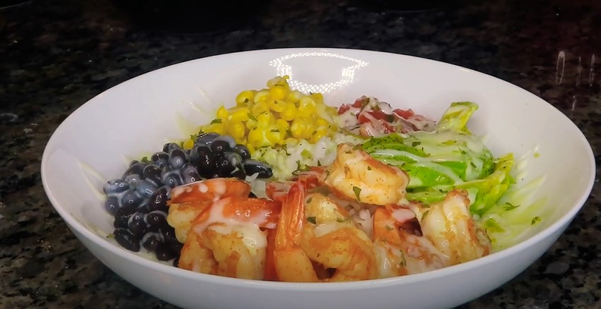 Blackened Shrimp Avocado Burrito Bowls Recipe