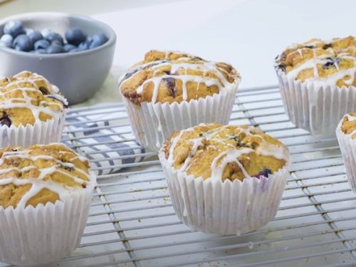 Blueberry Muffins with a Sugared Glaze Recipe