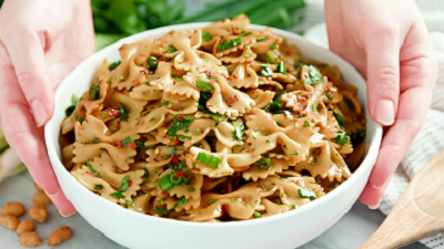 bow tie pasta salad with scallops recipe